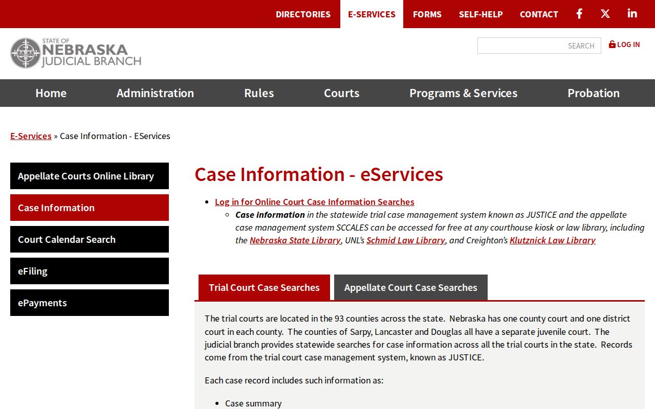 Banner County warrant search Nebraska Judicial Branch information