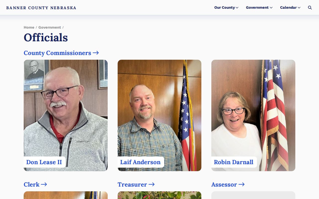 Banner County warrant records officials contact page